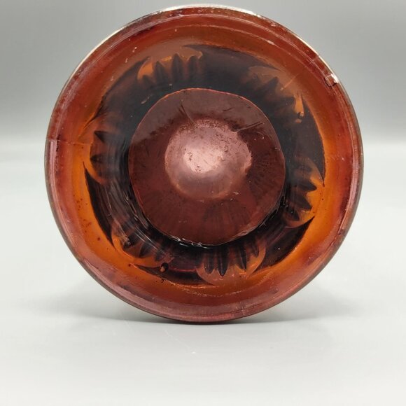 Vtg Fenton Carnival Glass Vase Iridescent Diamond Rib Pattern Art Deco 10.25" - Picture 4 of 11